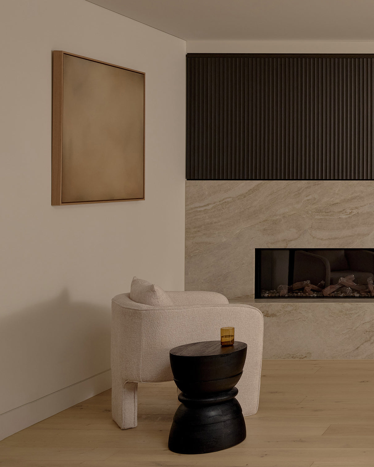 Michelle Witters' artwork in a modern design setting